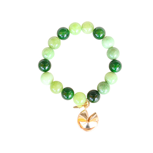 "Good Luck" Fortune Cookie Jasper Bracelet
