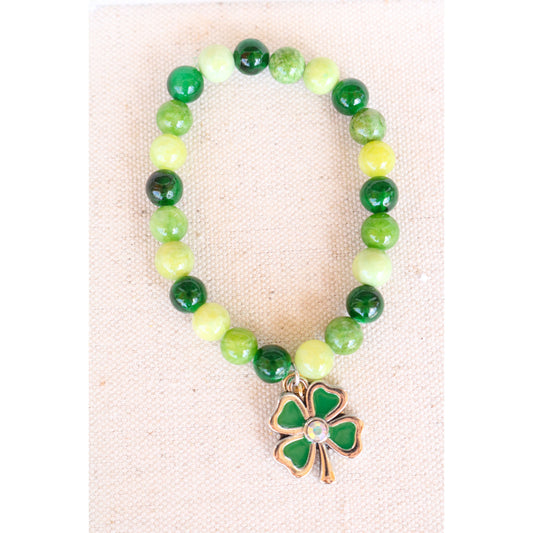 Lucky Clover Bracelet in Jasper