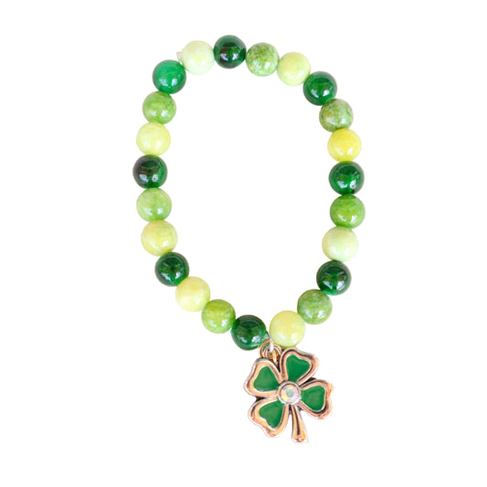 Lucky Clover Bracelet in Jasper
