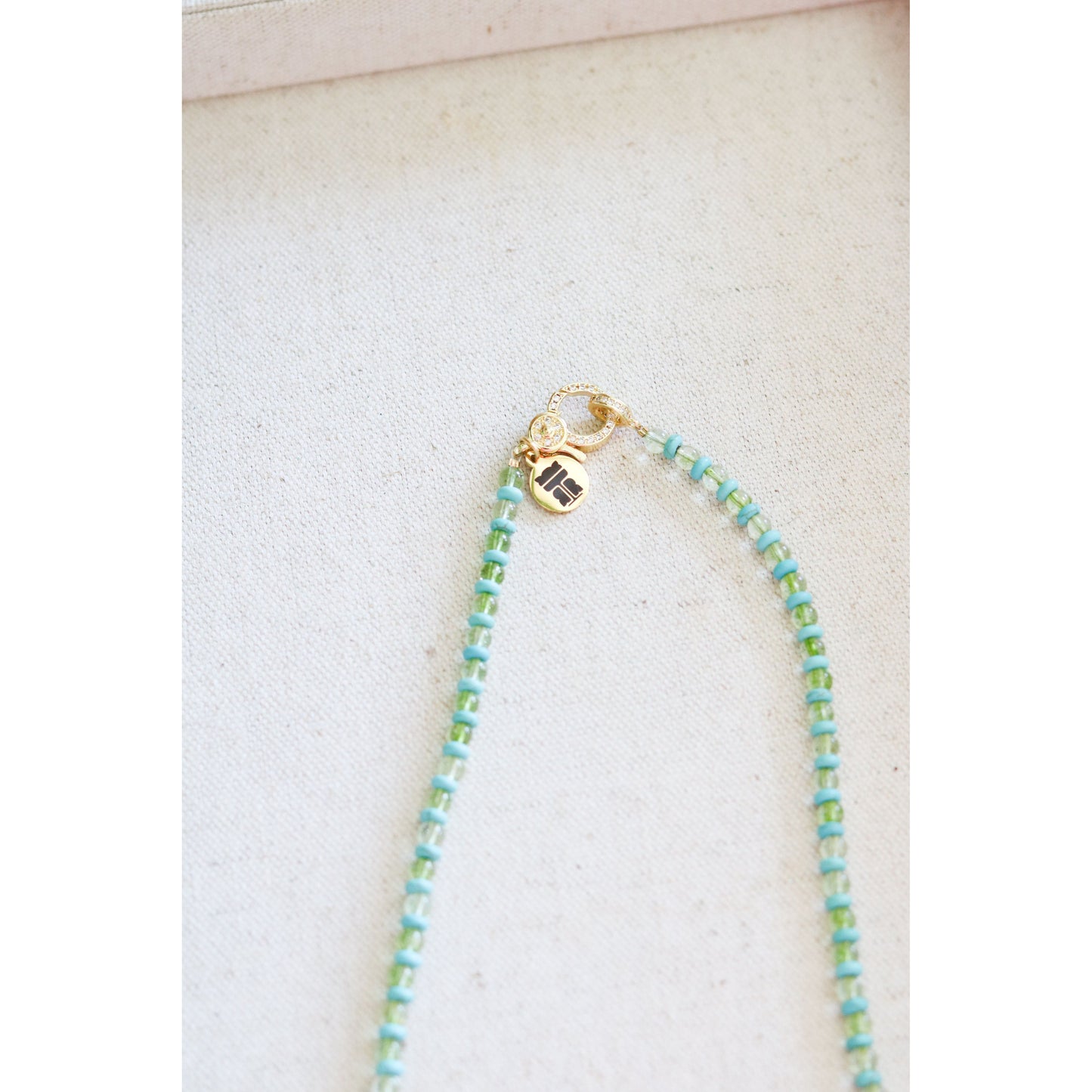 Green Glass + Howlite Strand Necklace
