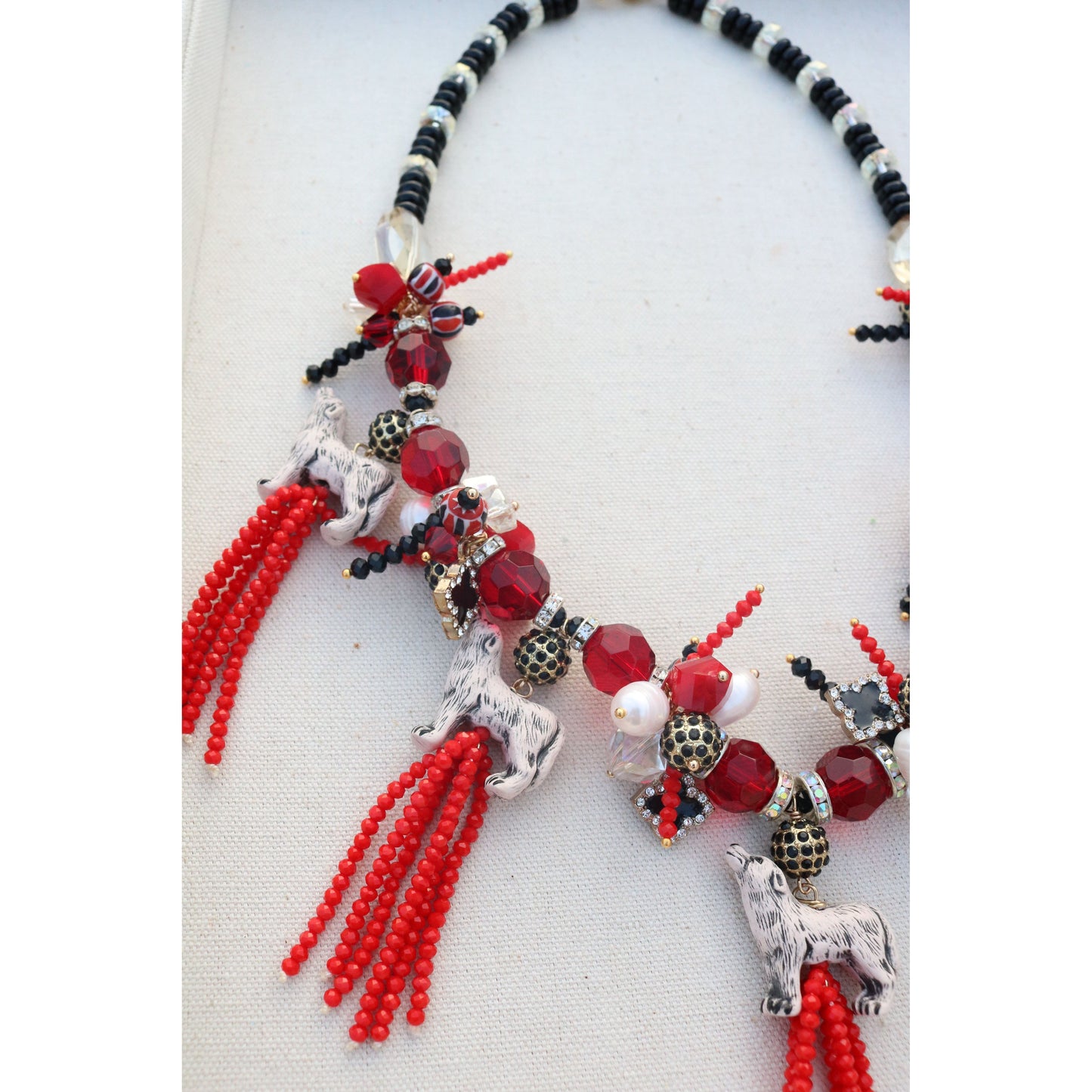 Taylor Tassel Necklace in Red Wolf