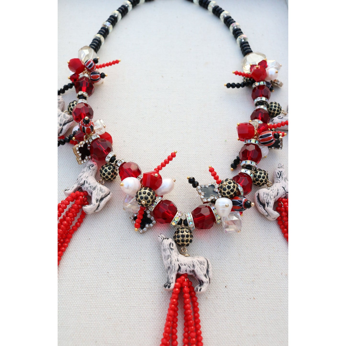 Taylor Tassel Necklace in Red Wolf