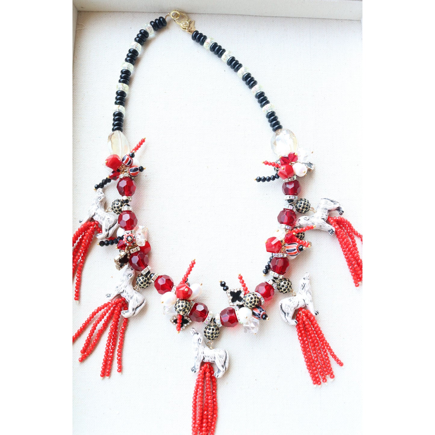 Taylor Tassel Necklace in Red Wolf