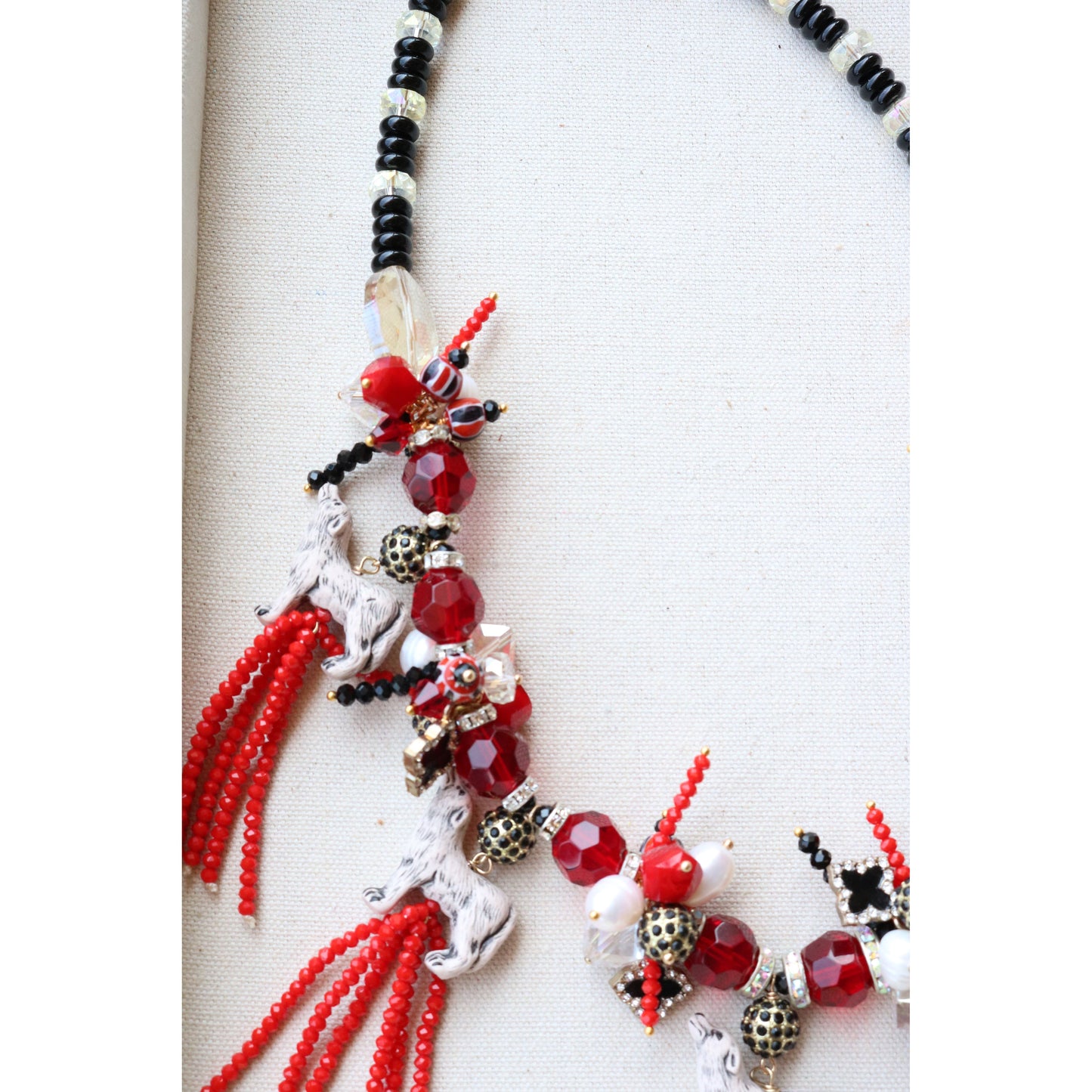 Taylor Tassel Necklace in Red Wolf