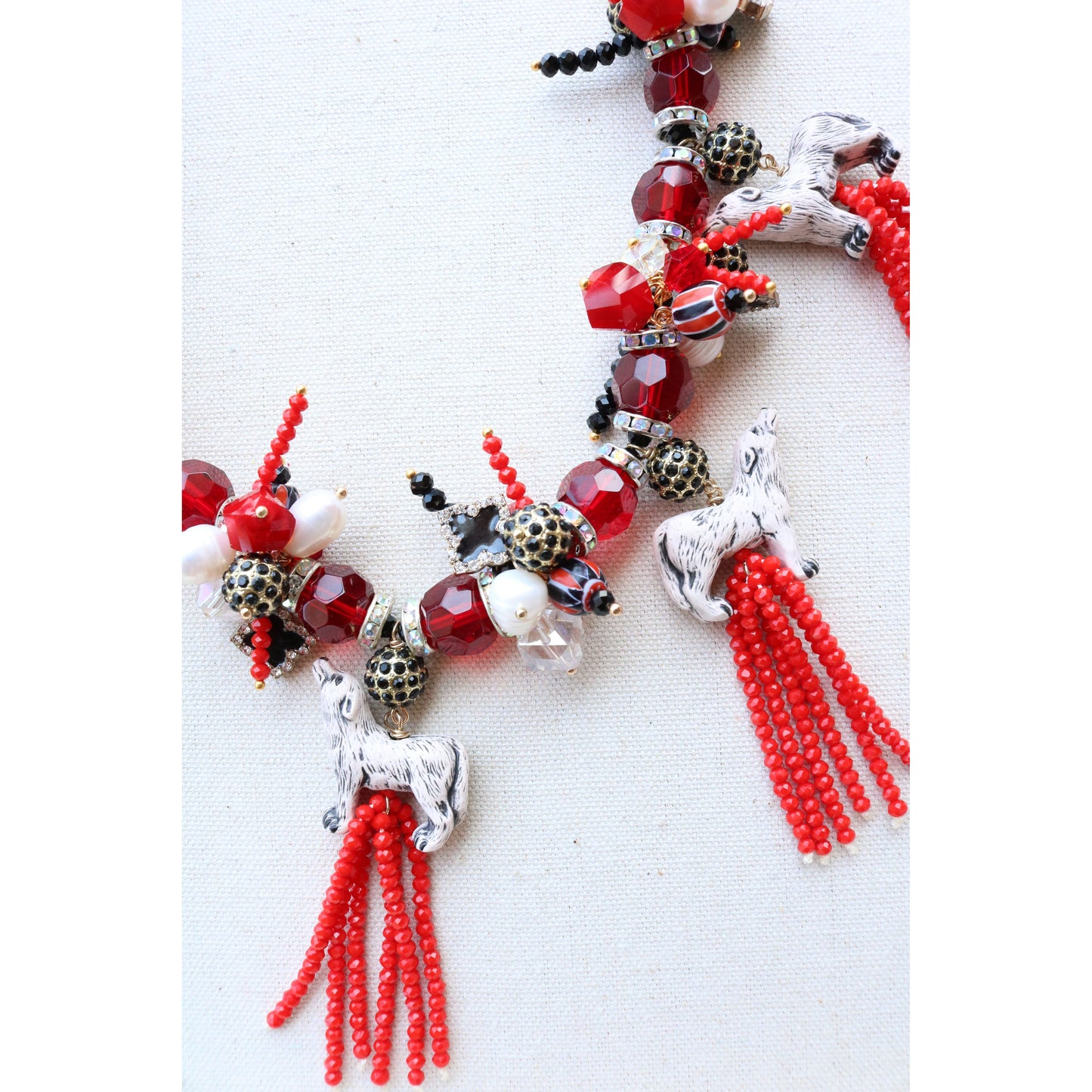 Taylor Tassel Necklace in Red Wolf