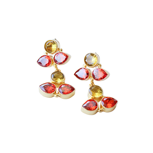 Orange Blossom Gemstone Earrings