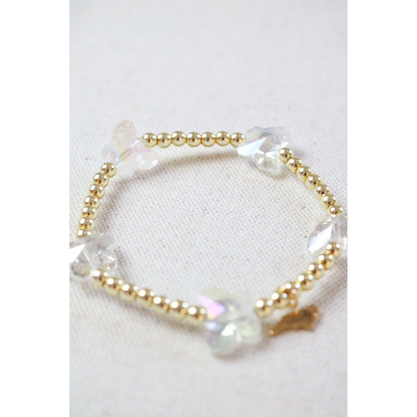 Iridescent Crystal Butterrfly Goldie Bracelet