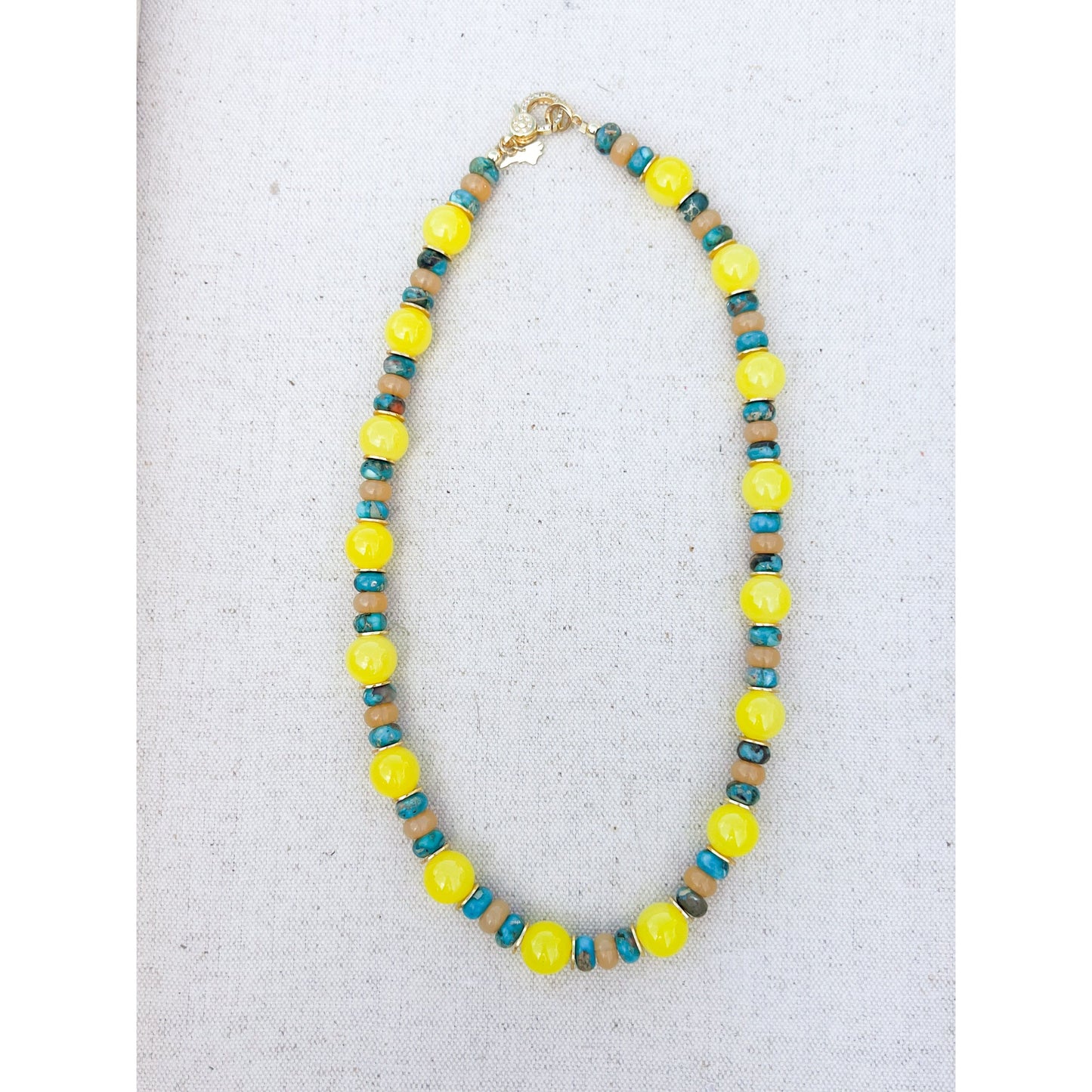 Howlite + Neon Beaded Necklace
