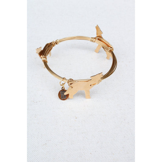 Wolf Wire Wrapped Bangle