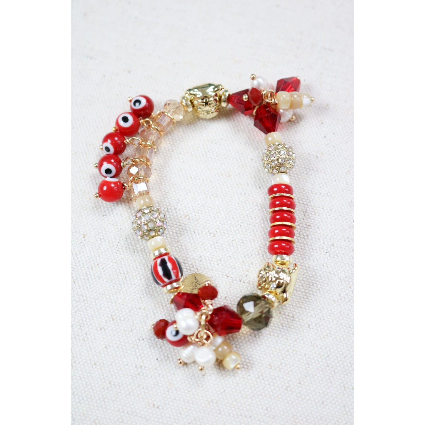 Red Bead Soup Bracelet