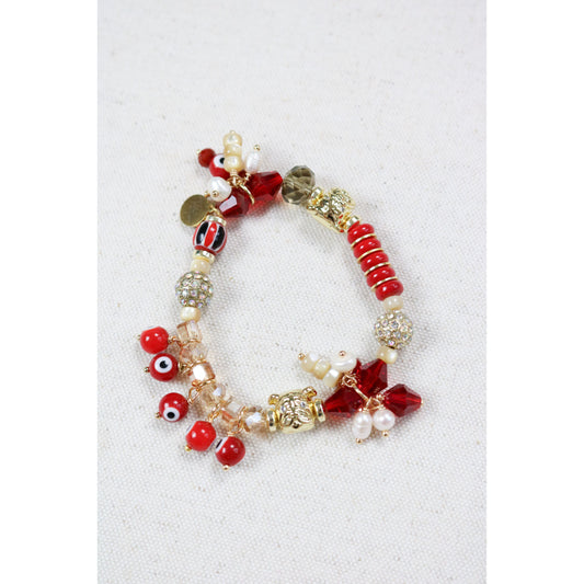 Red Bead Soup Bracelet