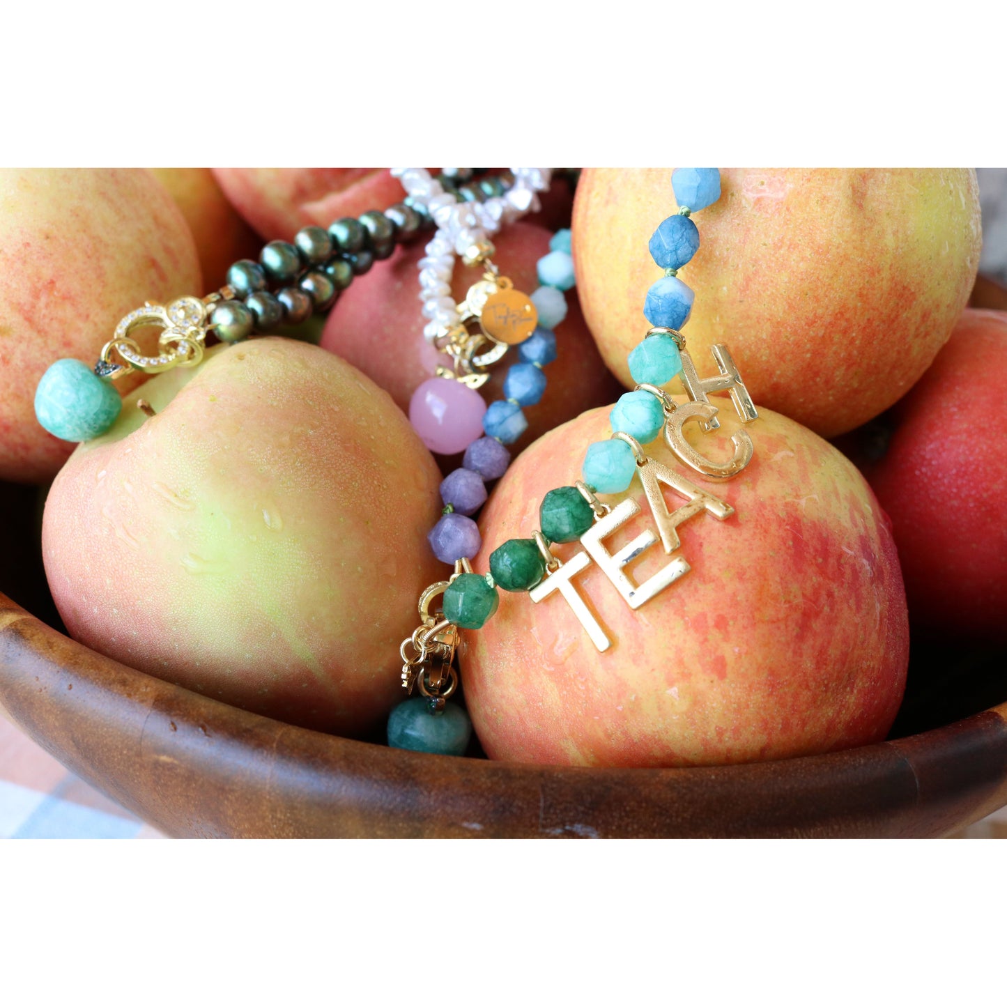 Rainbow Quartz "Teach" Hand-Knotted Necklace