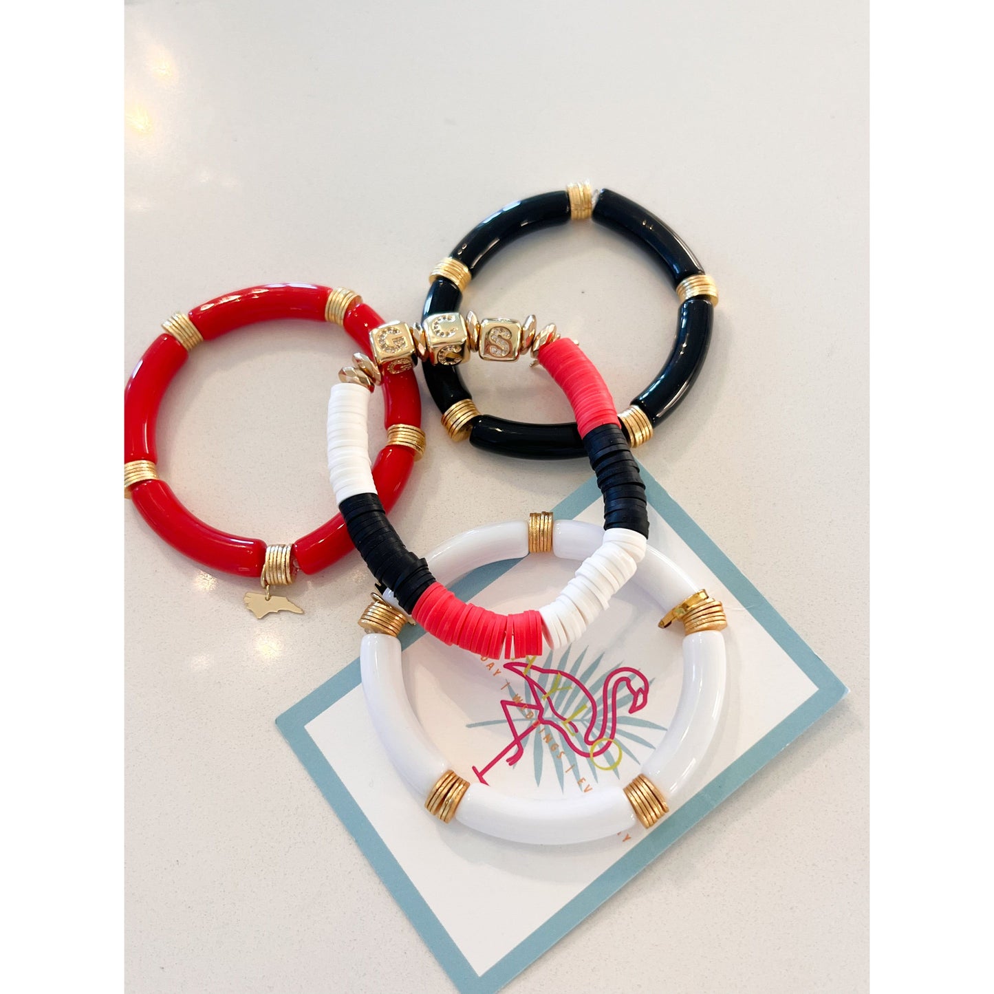 Acrylic Bamboo Stretch Bracelet