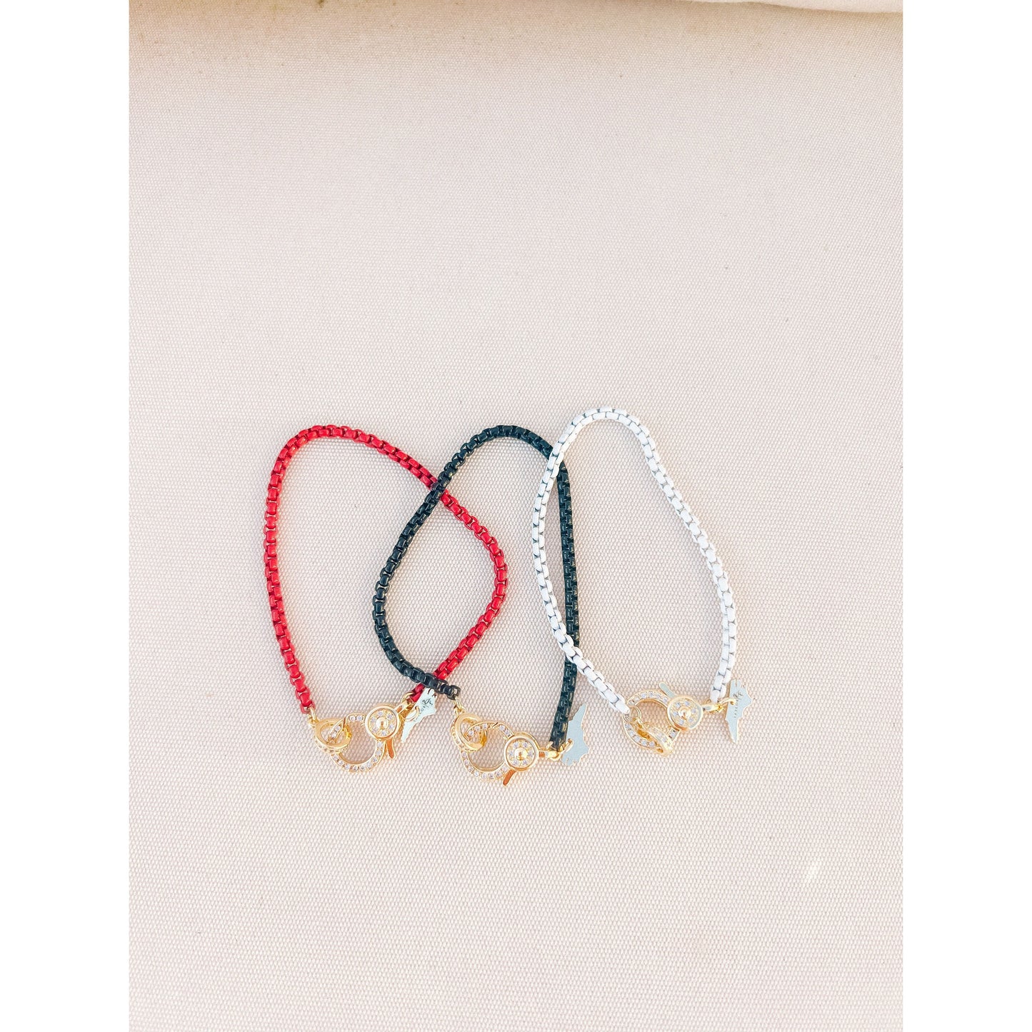 Enamel Box Chain Bracelet
