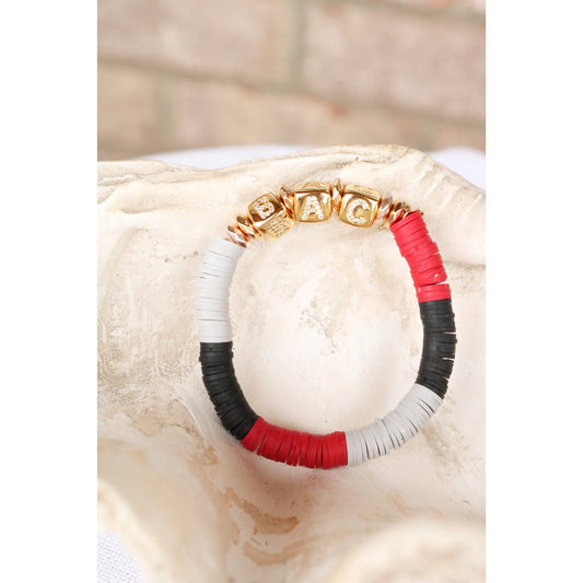 Belmont Abbey College (BAC) Pave Polymer Bracelet