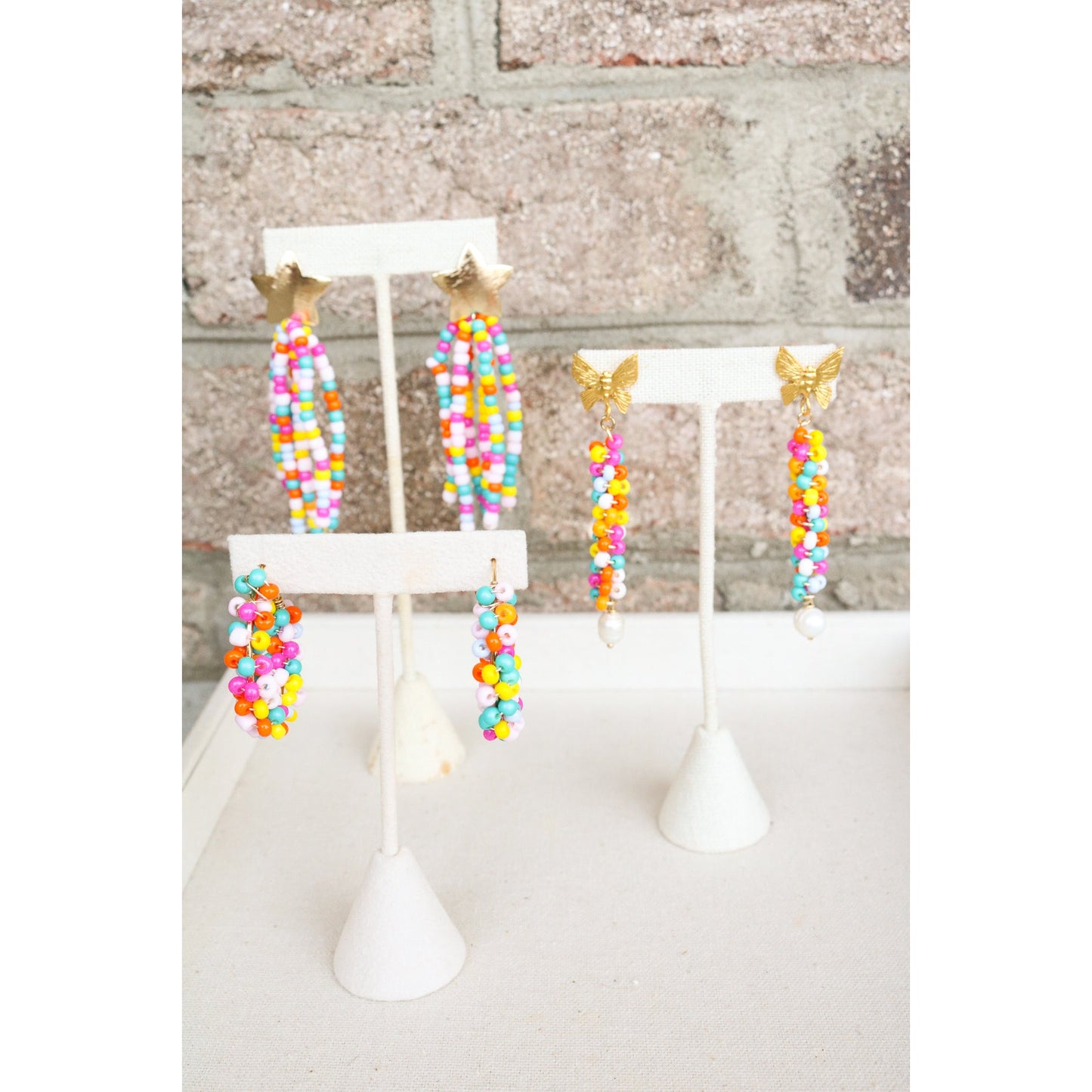 Gold Star Tassel Earrings