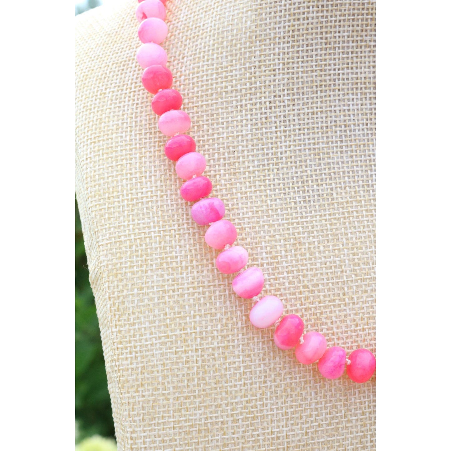 Hot Pink Opal Candy Crush Necklace
