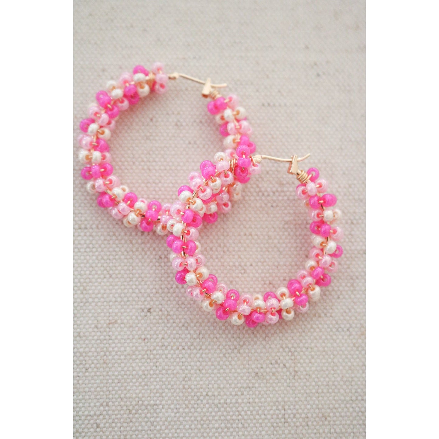Valentine's Day Pre-Game Beaded Hoops