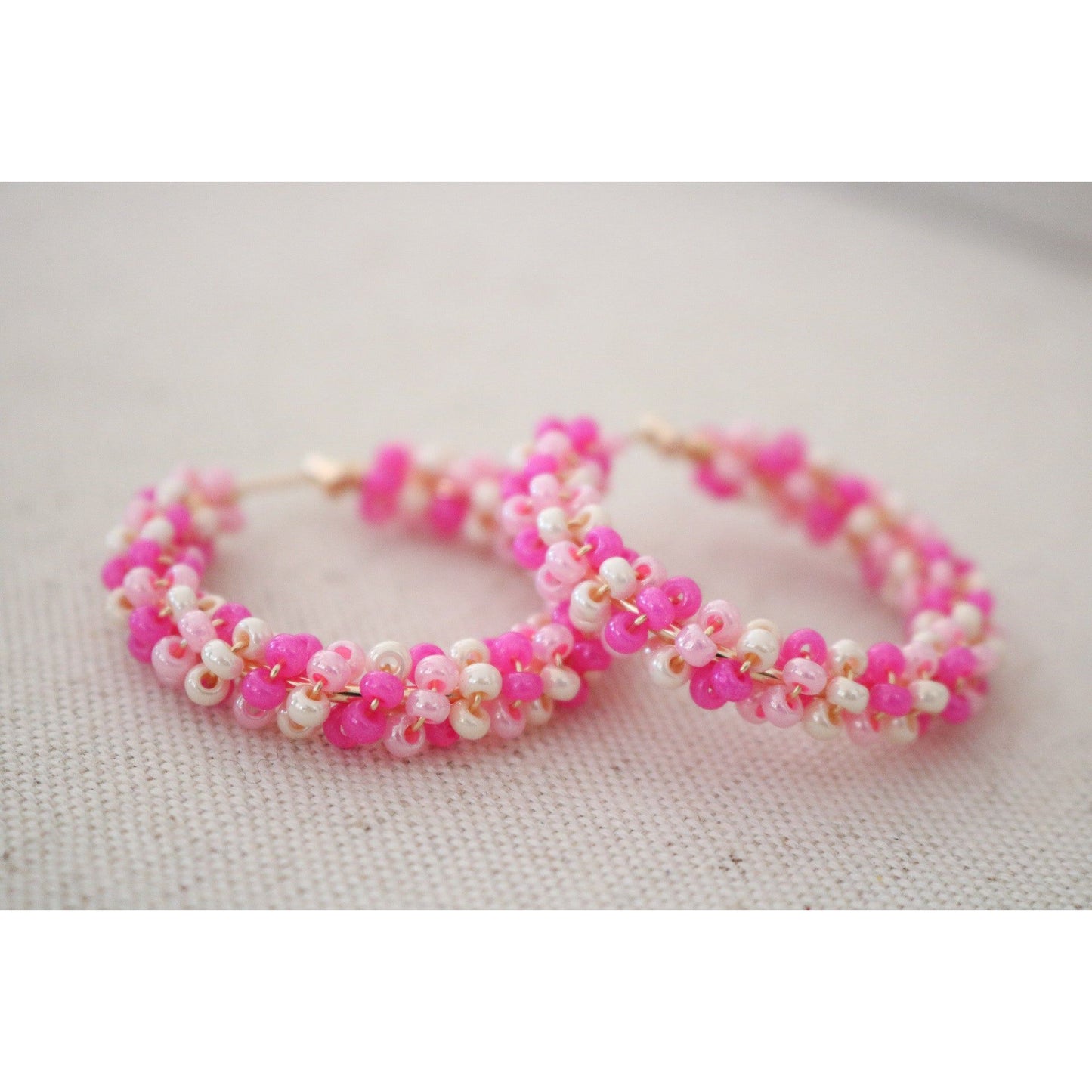 Valentine's Day Pre-Game Beaded Hoops