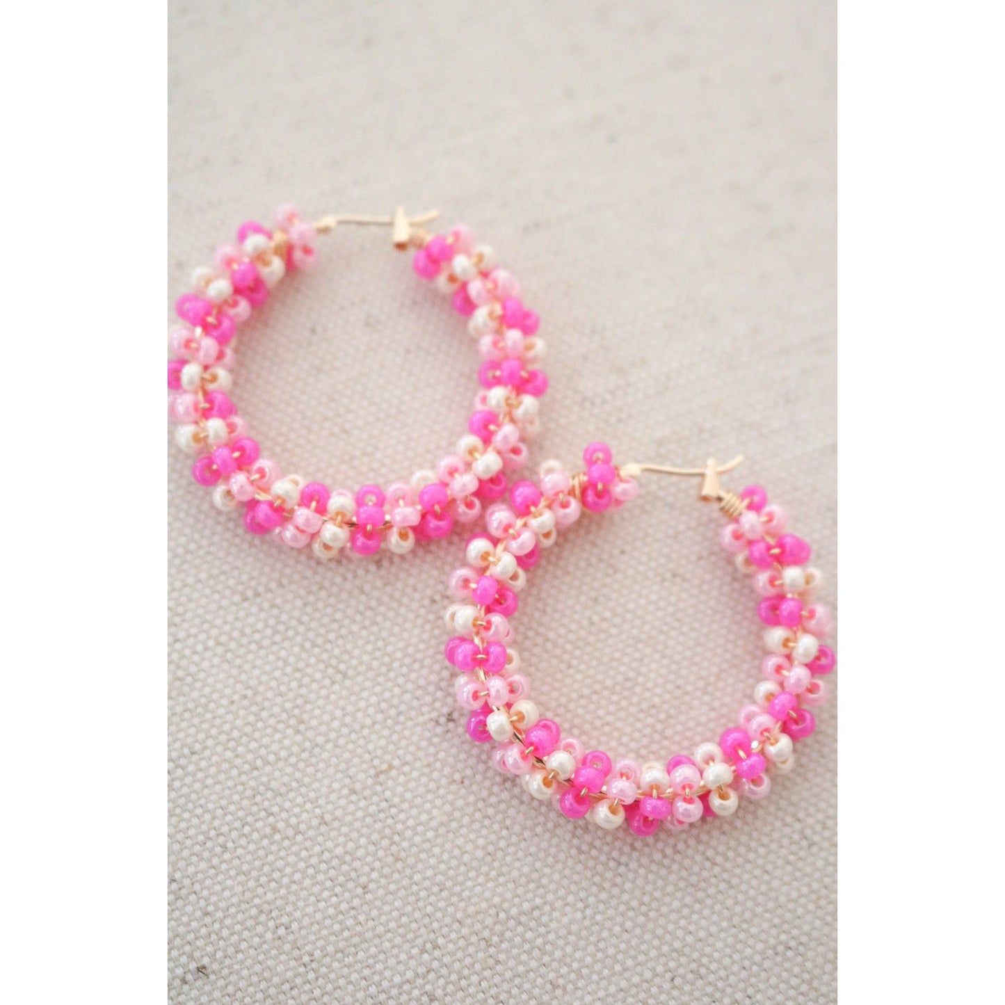 Valentine's Day Pre-Game Beaded Hoops
