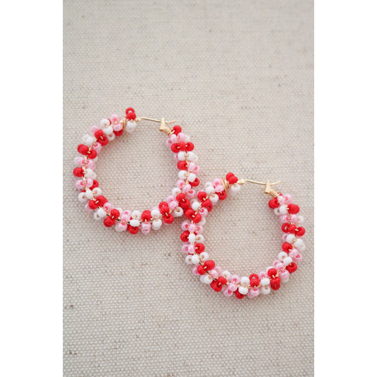 Valentine's Day Pre-Game Beaded Hoops