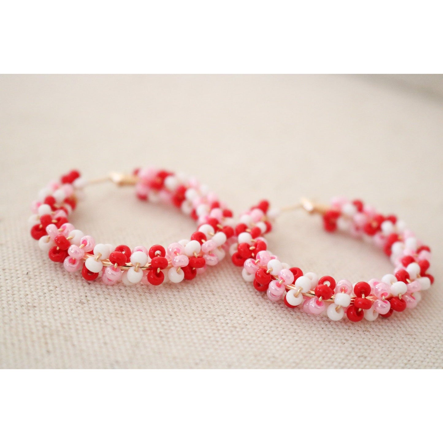 Valentine's Day Pre-Game Beaded Hoops
