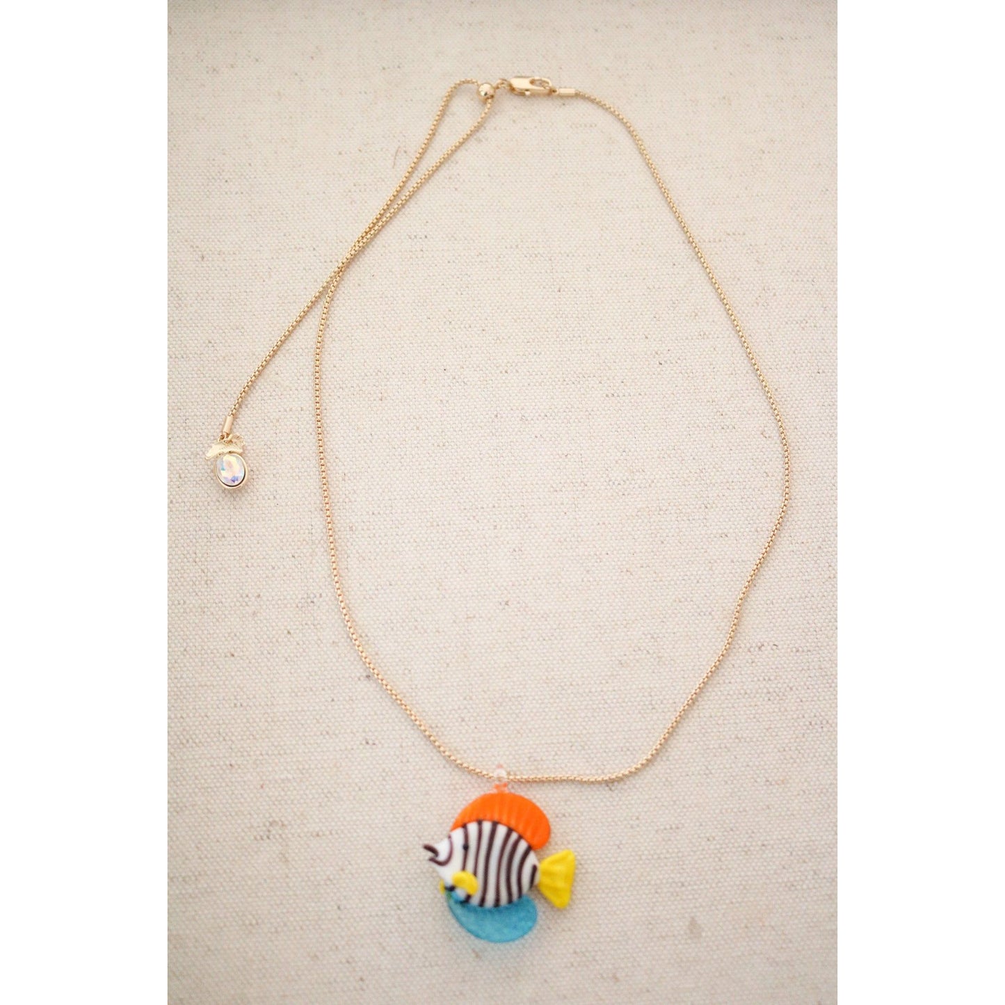 Glass Fish Pendant Necklace
