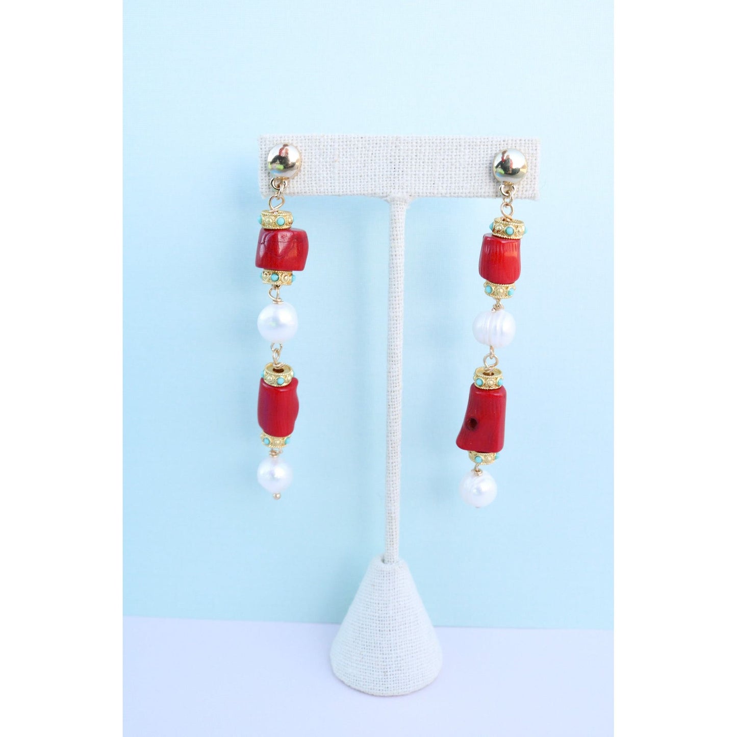 Cayman Coral Earring