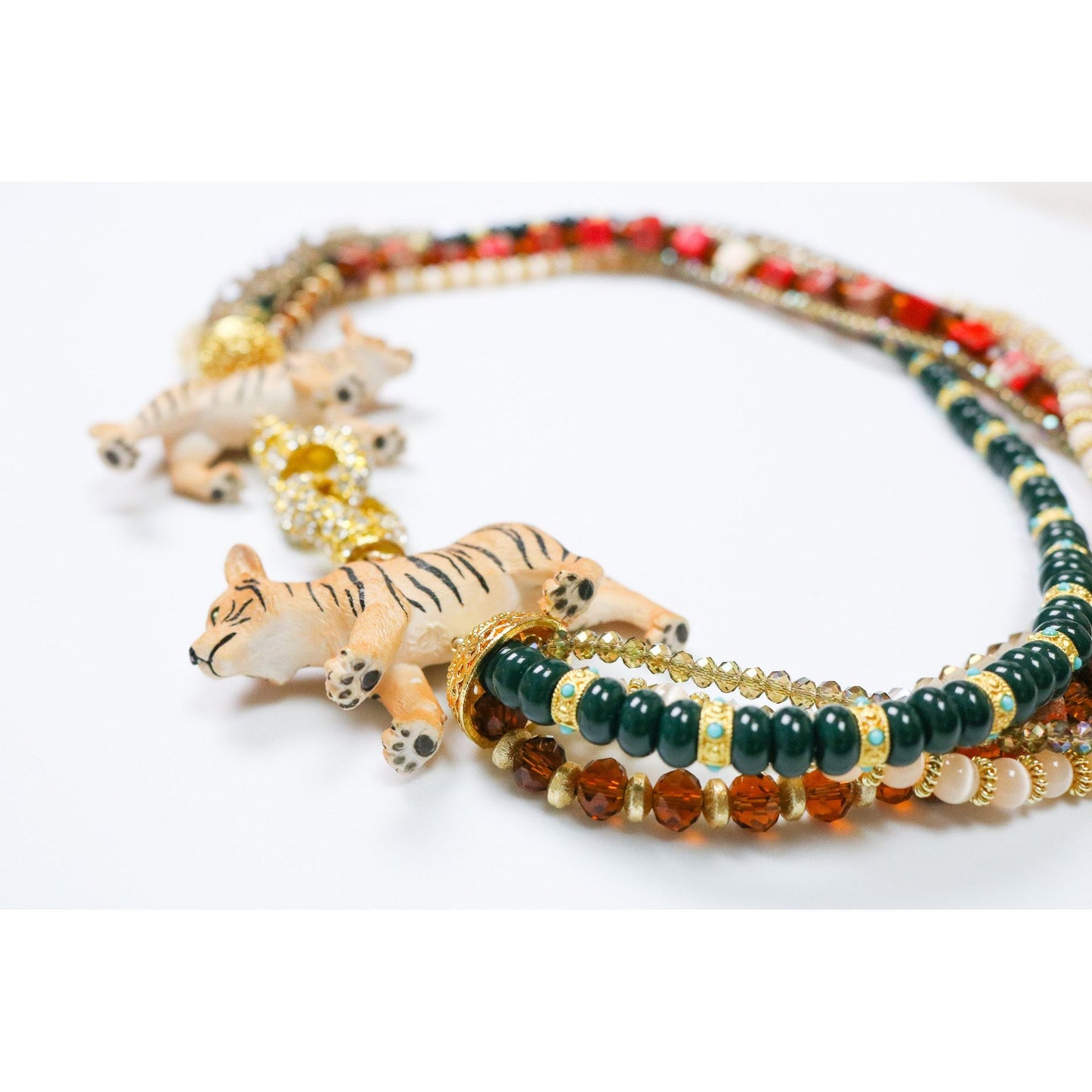 Tiger Strand Statement Necklace