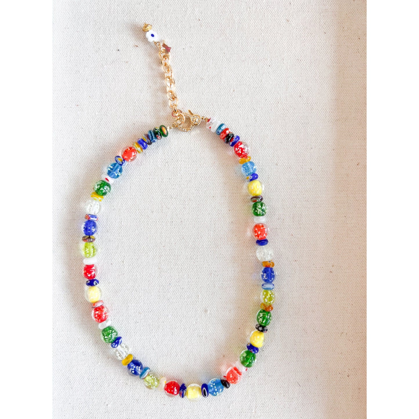 Blown Glass Beaded Necklace