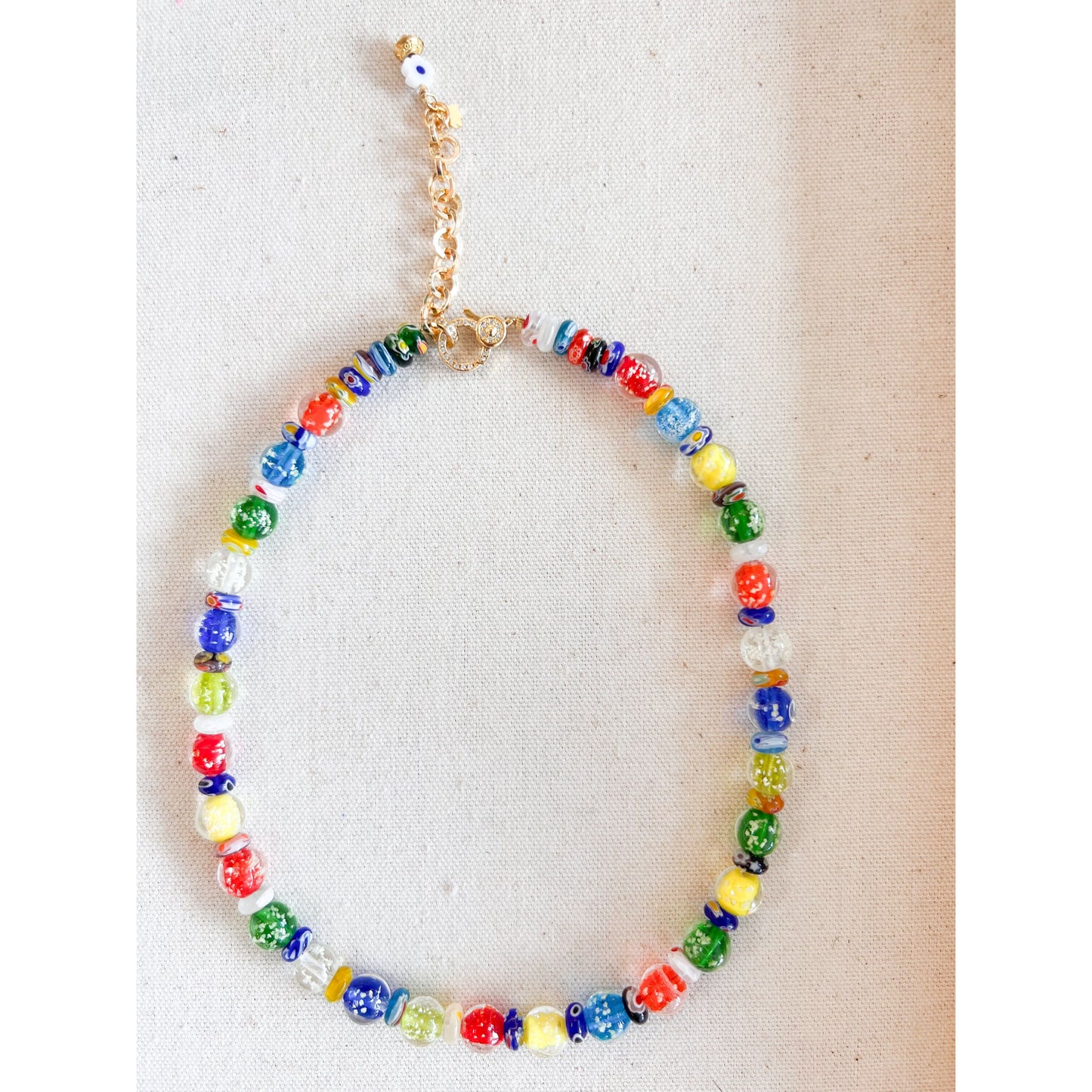 Blown Glass Beaded Necklace
