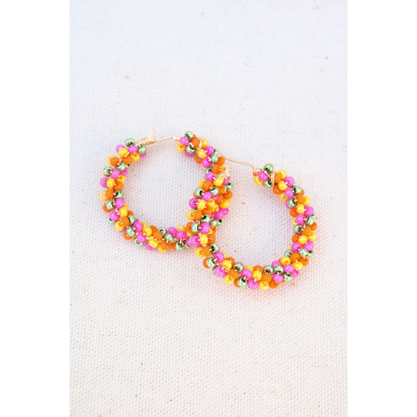 Summer Pre-Game Beaded Hoops