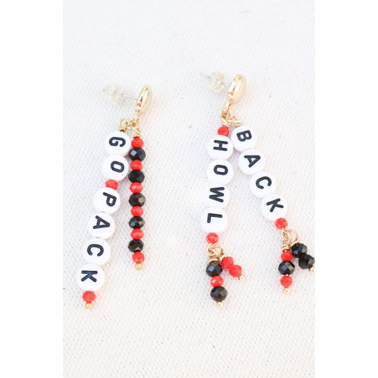 Wolfpack Team Chant Earrings