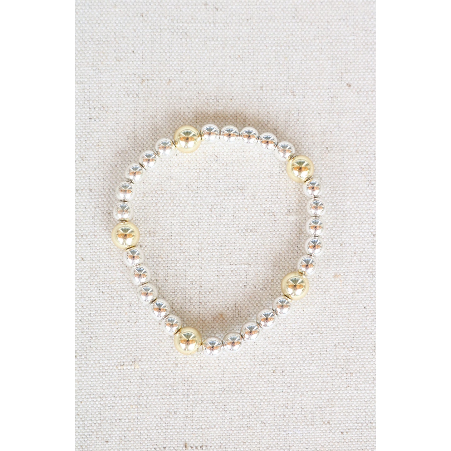 Mixed Metal Classic Ball Bracelet