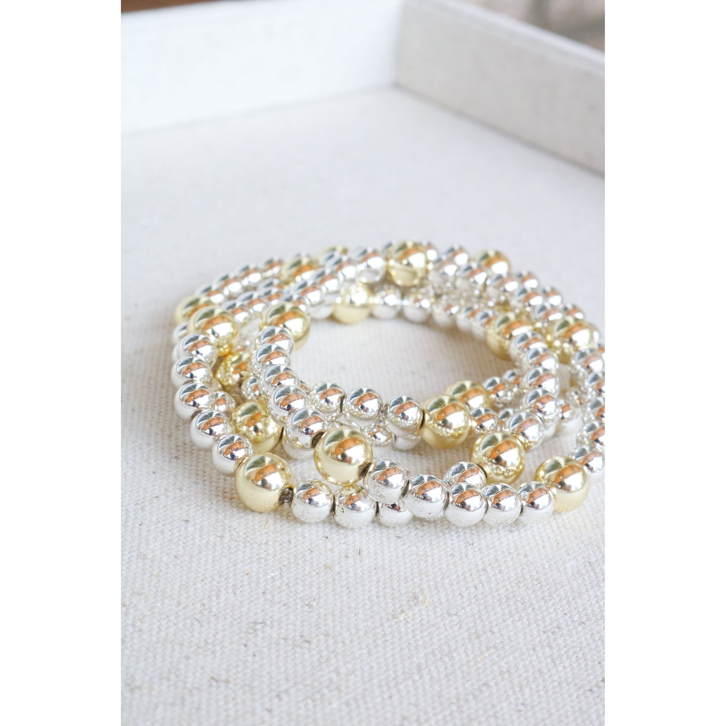 Mixed Metal Classic Ball Bracelet