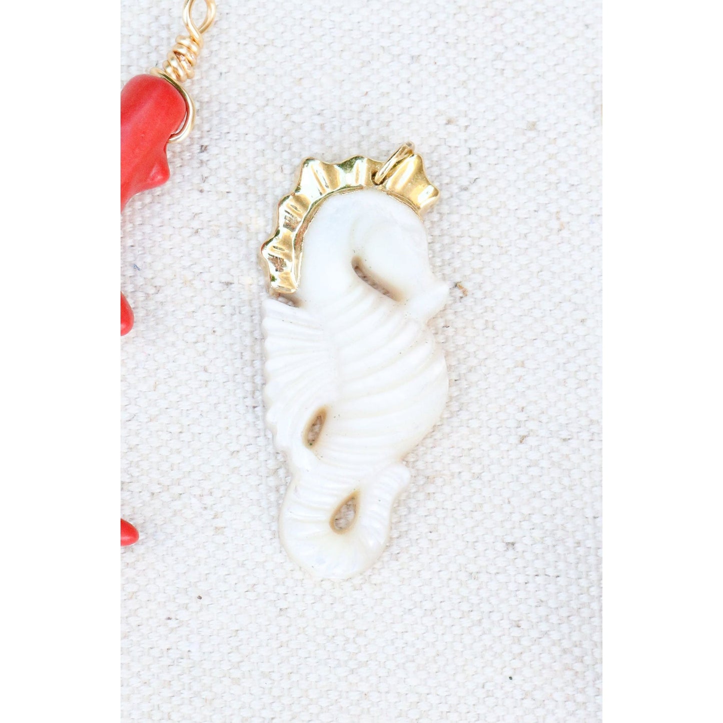 Mother of Pearl Seahorse Pendant