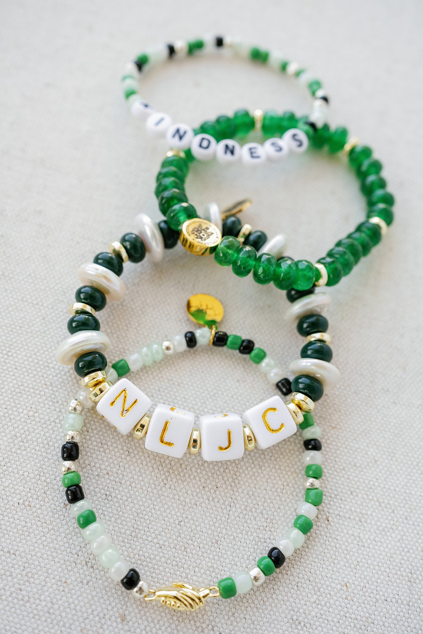 Taylor Reese x NLJC Monogram Pearl Bracelet