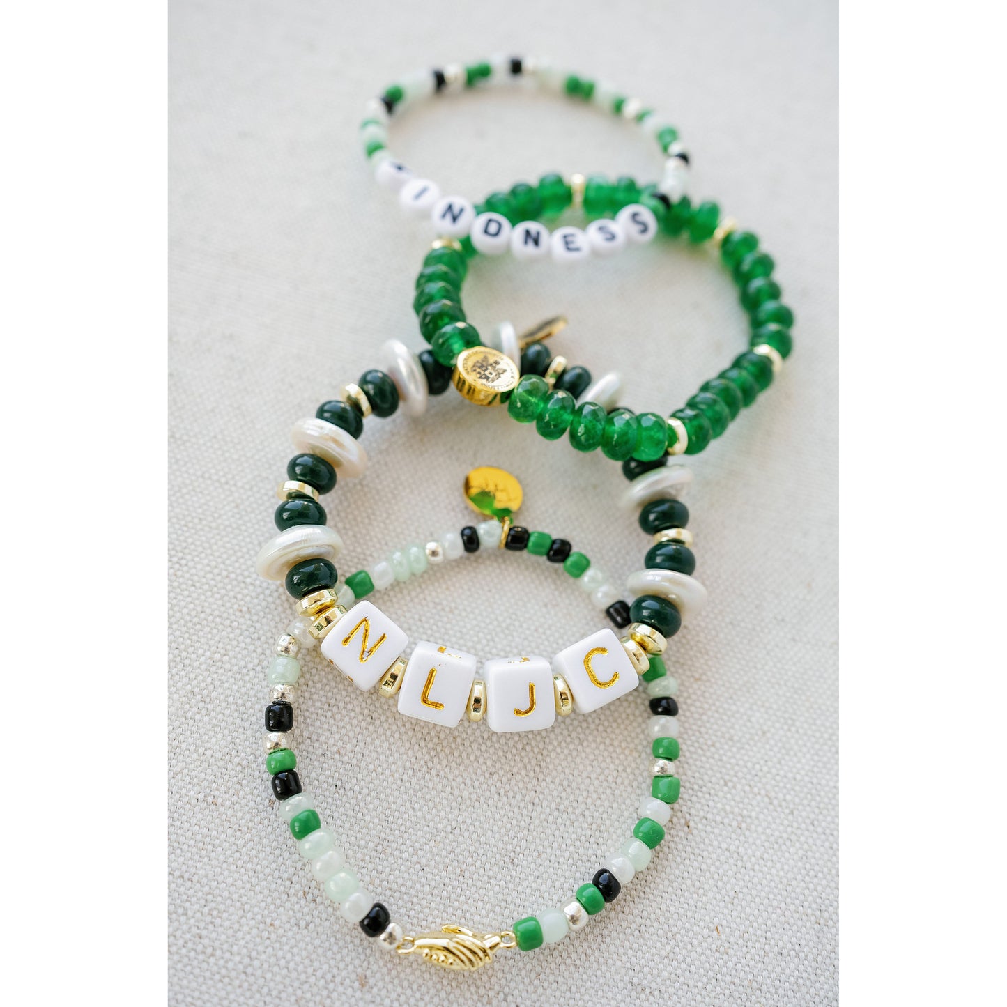 Taylor Reese x NLJC Monogram Pearl Bracelet