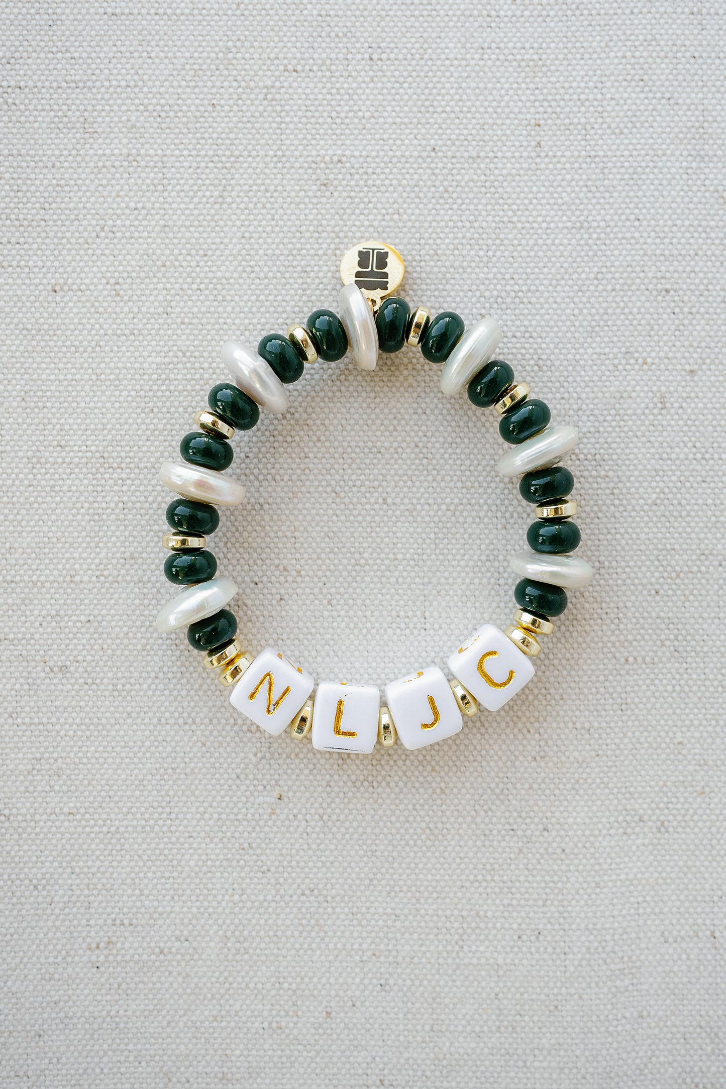 Taylor Reese x NLJC Monogram Pearl Bracelet