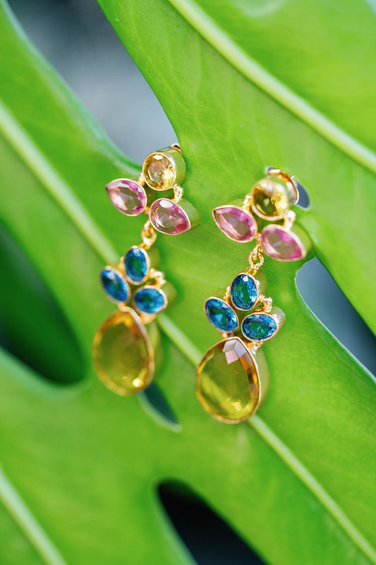 Pineapple Gemstone Earring