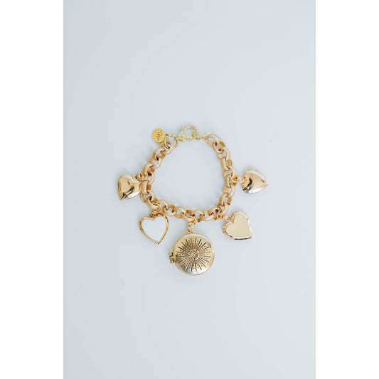 Taylor Reese x The Heartest Yard Heart Locket Charm Bracelet