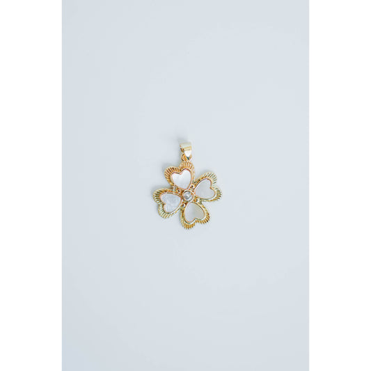 Taylor Reese x The Heartest Yard Mother-of-Pearl Four-Heart Clover Pendant