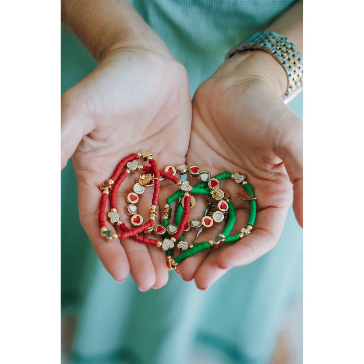Taylor Reese x The Heartest Yard Green Anniversary Heart Bracelet
