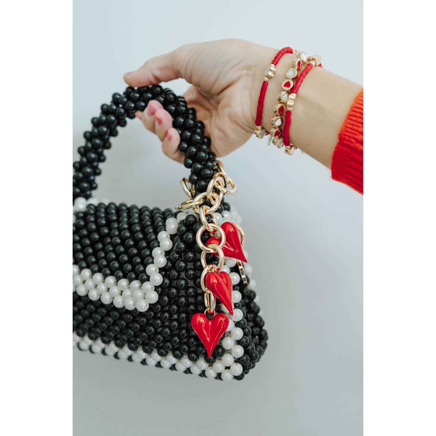 Taylor Reese x The Heartest Yard Puffy Heart Two-Way Link Bracelet + Bag Charm