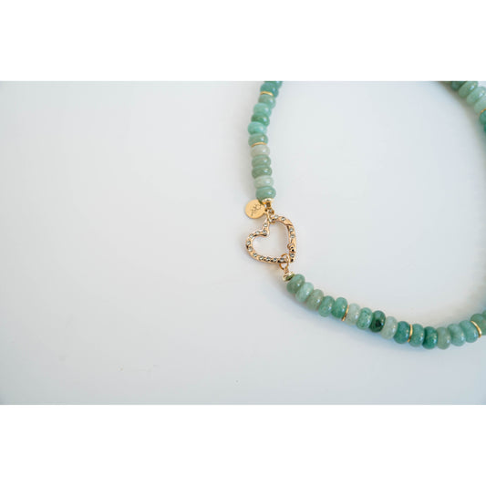 Taylor Reese x The Heartest Yard Green Jade Necklace