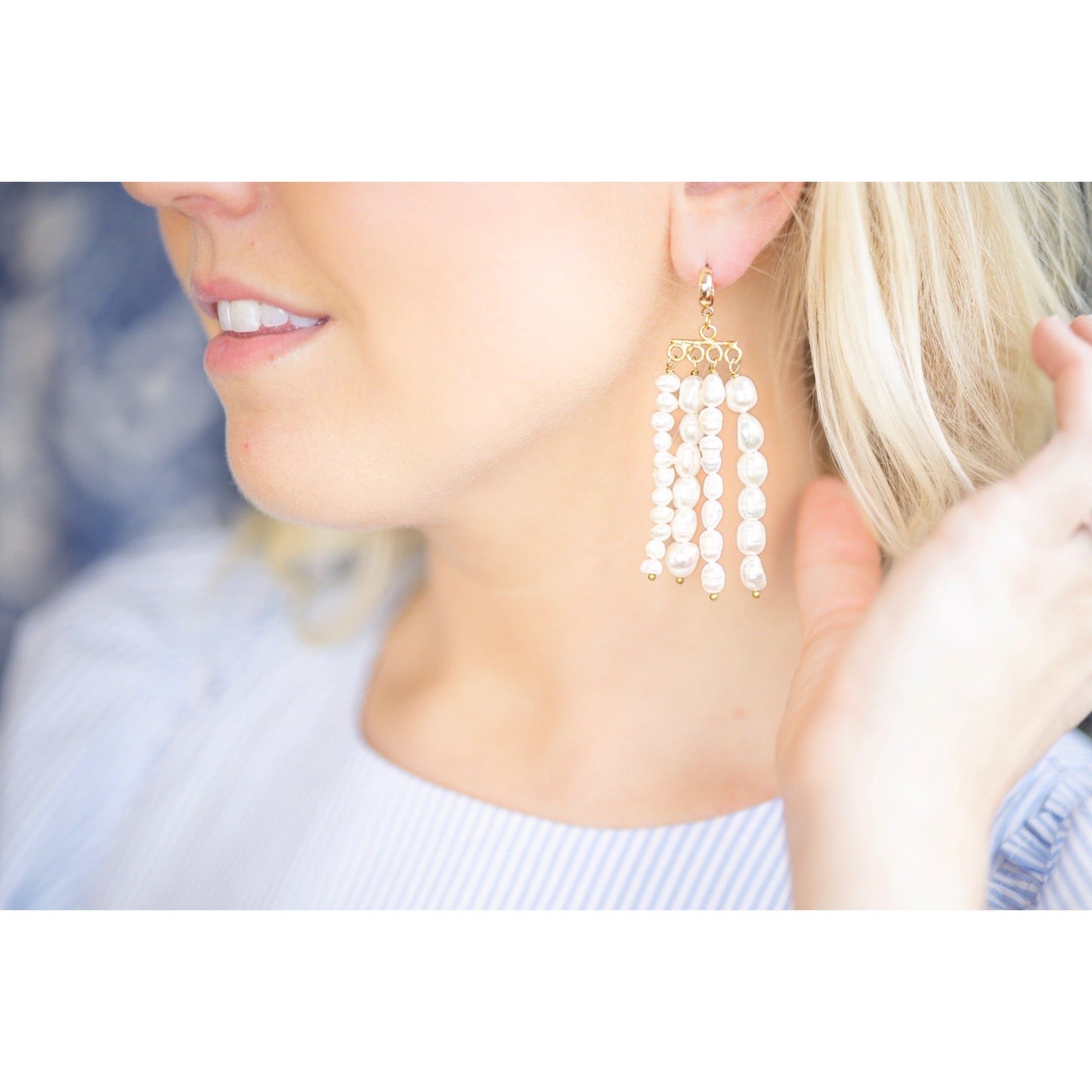 Baroque Pearl Chandelier Earrings