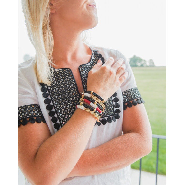 Alabama (BAMA) Pave Polymer Clay Bracelet