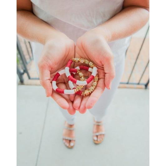 Alabama (BAMA) Pave Polymer clay Bracelet