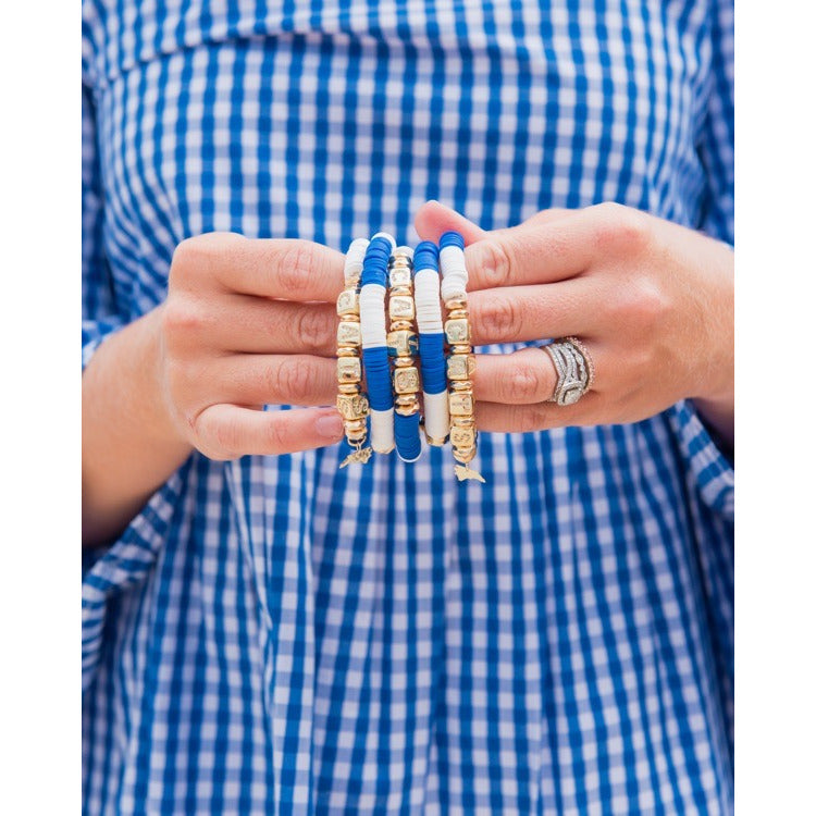 Univ. of Kentucky (CATS) Pave Polymer clay Bracelet