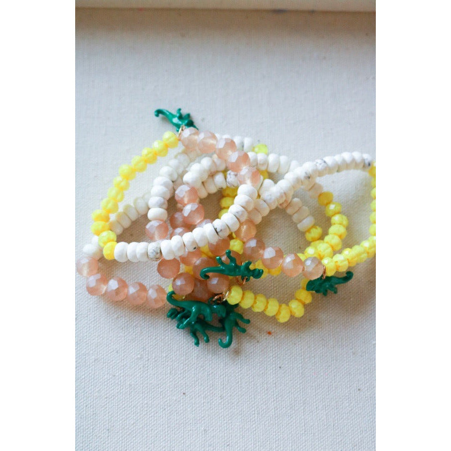 Green T- Rex Dinosaur Stretch Bracelet